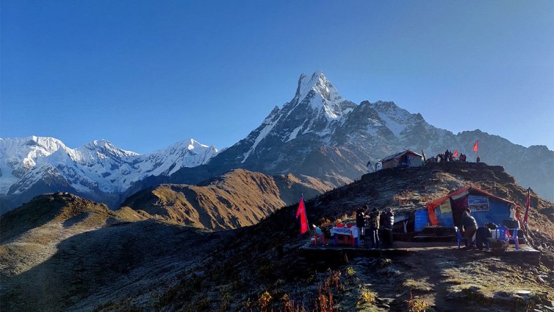 धौलागिरि हिमालमा हिउँको मात्रा घट्दै